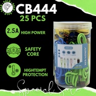 CB444 Jar DATA Cable, 25 pcs original TYPE C macaron Charger Cable Affordable MICRO USB Cable