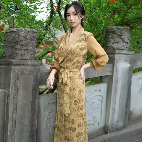 New Bora Ando Tibetan Long Robe Ethnic style Lhasa Gown Dress Traditional Tibetan Women Clothing Nep