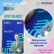 Cetak Custom Print UV DESAIN ID CARD BUMN NAME TAG PVC RFID E-TOLL - Emoney Mandiri, Spot Glossy 2S