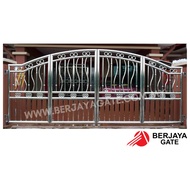 【PRE-ORDER MFG 38】14x5.5ft Main Folding Gate / Pintu Pagar / Stainless Steel 304 / Aluminium / Klang Valley / KL
