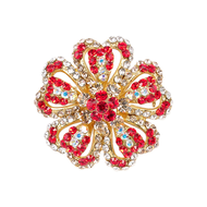 R035 - Heart Shape Flower Ring cincin bunga bentuk jantung Size  ( w x h )  :  36mm   x   36mm  -  {