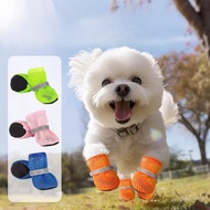 Pet Breathable Mesh Reflective Dog Shoes Anti-slip Wear-resistant Sole  Small Medium Dog Outdoor Sum