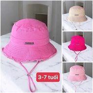 2-7 Years Old Super Cute Fashionable Bucket Hat for Girls 2-7 Years Old