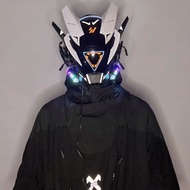 Cyberpunk Mask Helmet Handmade Luminous Headgear Influencer Motorcycle Future Technology Cyberpunk 2