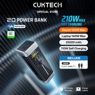 【3C  Certification】CUKTECH 210W Fast Charging 25000mAh Powerbank Xiaomi 120W Max Samsung 45W iP16/15