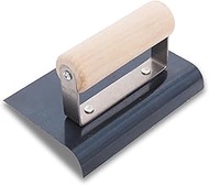 Marshalltown Edging trowel, R 3 mm, L 10 mm, wooden handle, blue steel, 152 x 102 mm CE554B