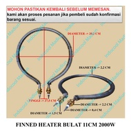 FH12 HEATING ELEMENT / HEATER FINNED / ROUND FINNED HEATER 11CM 2000W