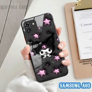 Samsung A03 Glass Softcase - Samsung A03 Mobile Phone Case [T46].