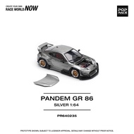 POP RACE 1/64 PR640235 PANDEM GR86 - SILVER