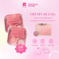 2P Oh My Blush 04 RosieOriginal - Dust-Free Blush 2in1 Blush On/ Pigmented/ Longlasting/ Alcohol and