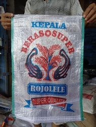 Karung beras transparan 10kg baru ( Rojolele & Bunga )