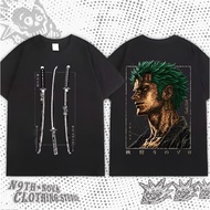 24H SHIP N9THNOVA printed T-shirt Two swords NINTH NOVA with green hair Side portrait SukieSukie