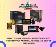 INPLAY GS550 & GS650 80+ BRONZE TRUE RATED POWER SUPPLY  AND INPLAY GP200L AND GP200B GENERIC PSU