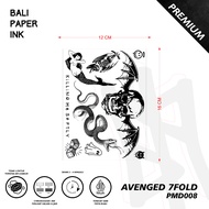 Bali Paper Ink PMD008 Avenged 7Fold Fruit Ink Temporary Tattoo Premium Olschool Temporary Tattoo - A