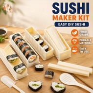 Sushi Mold Maker Food Grade ABS DIY Kitchen Bento Picnic Kimbap Roller Press Tool Set