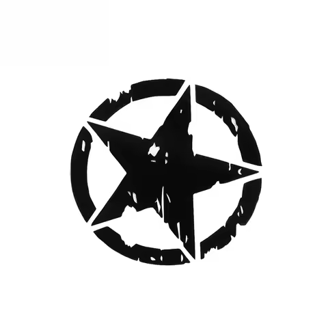 Creative Car Stickers Five-pointed Star ARMY Star Graphic Decals Motorcycle Car Body/Window Stickers