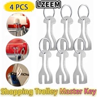LZEEM Trolley Master Key Token, Detachable Reusable Shopping Cart Token, Durable Metal Coin Holder S