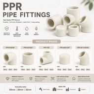 PPR Fittings 20mm 25mm 32mm Socket Elbow Tee Endcap Elbow45deg For PPR PIPE ONLY