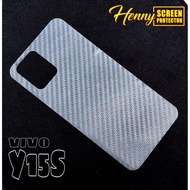 GARSKIN Sticker Carbon Vivo Y15s 6.5" IQOO2 Z7 S1 Pro Y83 Y75 5G Y30 X50 Y55 T1 Pro V20 Y16 Y16 2022