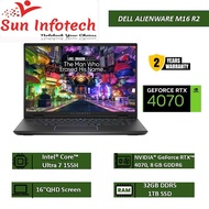 DELL ALIENWARE M16 R2 (ULTRA 7/32GB 8x2/1TB/NVIDIA RTX4070-8GB/16"QHD+240Hz G-Sync/W11H) 2Years warr