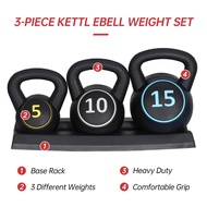【5LB+10LB+15LB】Men's and Women's Strength Fitness Training Pot Dumbbell Kettle Bell Kit