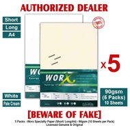 WORX Specialty Paper Papers Vellum 90gsm 180gsm 200gsm Short Long A4 10's Board Paper - 5 Packs