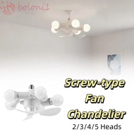[COD] Heads Bubble Fan Light, E27 Screw Seat 2/3/4/5 Heads DIY Light Source Fan Light, Light Source 