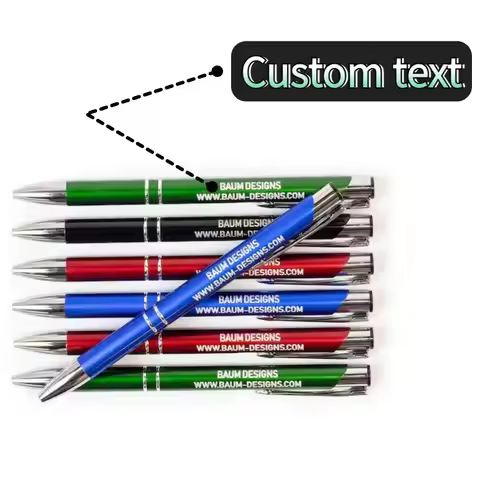 10 Pcs Personalized Business Pens Bulk Custom Text Order | Marketing Material Writing Tools Office S