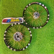 SET RIM ALLOY 3CALIT HITAM PNP MOTOR KRISS 2 SIAP PASANG JEJARI MCM DALAM GAMBAR 🇹🇭