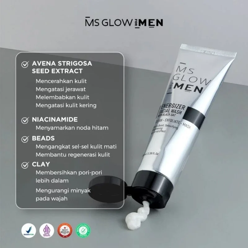facial wash ms glow men