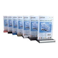 Kệ menu nhà hàng, Standee mica để bàn, Bảng quét mã QR Code, Kệ mica 2 mặt Enter E33 100x150mm đế nh