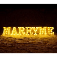 READY STOCK - LED Light Marry Me Marriage Proposal Wording Letter Led Decoration