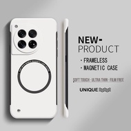 Matte Ultra Thin PC Frameless Phone Case For Magsafe Oneplus 13 13R 12 12R 11 11R 10T 10R 10 Pro Mag