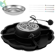 2 in 1 Electric Smores Maker Tabletop Indoor Electric Marshmallow Roaster Smores Kit Family Smore Ma