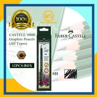 Faber Castell 9000 Graphite Pencil / Drawing Pencil / Sketching Pencil B 2B 3B 4B 5B 6B 7B 8B HB F H