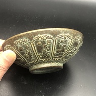 Antique Miscellaneous Copperware Zodiac Copper Bowl Tea Bowl Pulp Old Tao Zodiac Bowl Home Craft Orn