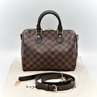 Louis Vuitton 路易威登 Speedy 25 肩帶款 棋盤格 手提包 斜挎包