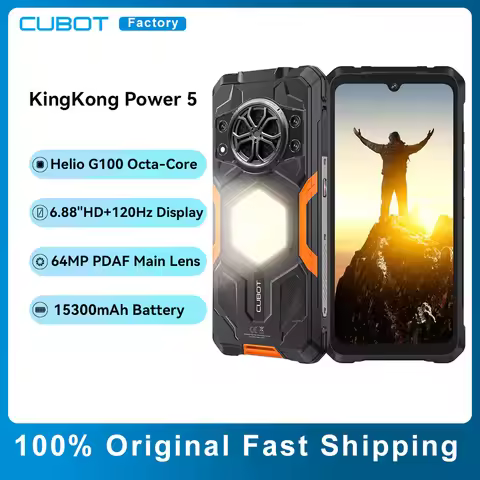 Cubot KingKong Power 5 Rugged Smartphone Android 15 16GB RAM (6+10) 128GB ROM 6.88"120Hz Screen MTK 