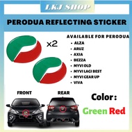 PERODUA LOGO 2PCS Epoxy STICKER EMBLEM REFLECTING STICKER DEPAN BELAKANG Myvi Bezza Axia Alza Viva a