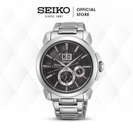 Jam Tangan Pria Seiko Premier Kinetic Perpetual Black Dial SNP165P1