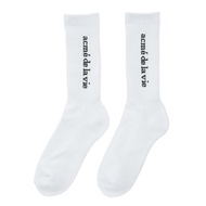 ACME DE LA VIE Side Logo Socks - White, Size 1