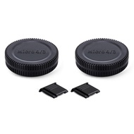 2 Pack Micro 4/3 Mount Body Cap & Rear Lens Cover for Panasonic G9 II G7 G85 G95 GH7 GH6 GH5 GH4 GH3