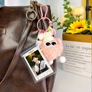 Bai Jingting Little Briquettes Color Small Card Protective Case Cute Schoolbag Support Keychain Hang