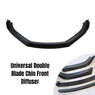 Universal Double Front Bumper Chin Matte Black Vios, Accent , Honda City civic Mirage Almera Wigo