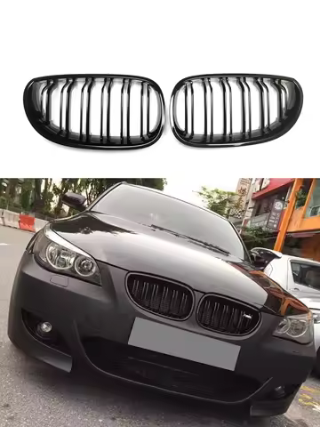E60 E61 ABS Gloss Black Front Bumper Grille For BMW 5 Series E60 E61 520i 530i 528i 530i 535i 540i 5