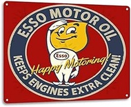 Esso Motor Oil Garage Motor Gas Station Auto Retro Wall Decor Metal Tin Sign 8x12in