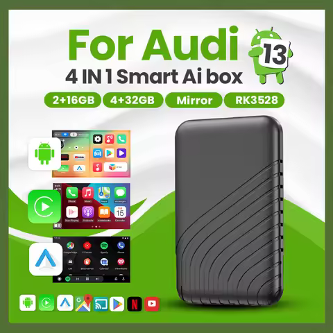 CarPlay Ai Tv Box Wireless Carplay Android Auto Android 13 For Netflix Youtube For Audi A3 A4 Q2 R8 