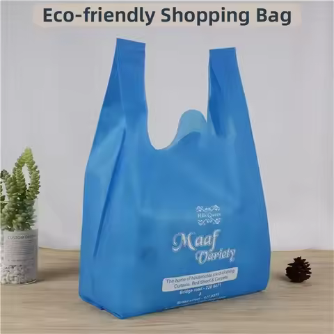 1000pcs/Lot Eco-Friendly Reusable Non-Woven Vest Bags Custom Printed Logo High-Quality Shopping Bags