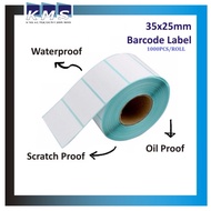 Barcode Label Thermal Paper Sticker 35x25mm 35*25mm 1000PCS/ROLL