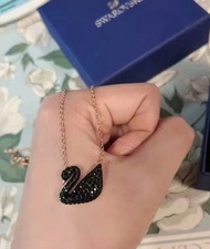 順豐包郵 Swarovski 施華洛世奇 黑天鵝項鍊玫瑰金大號